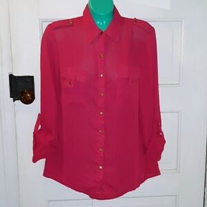 New Directions medium button up blouse